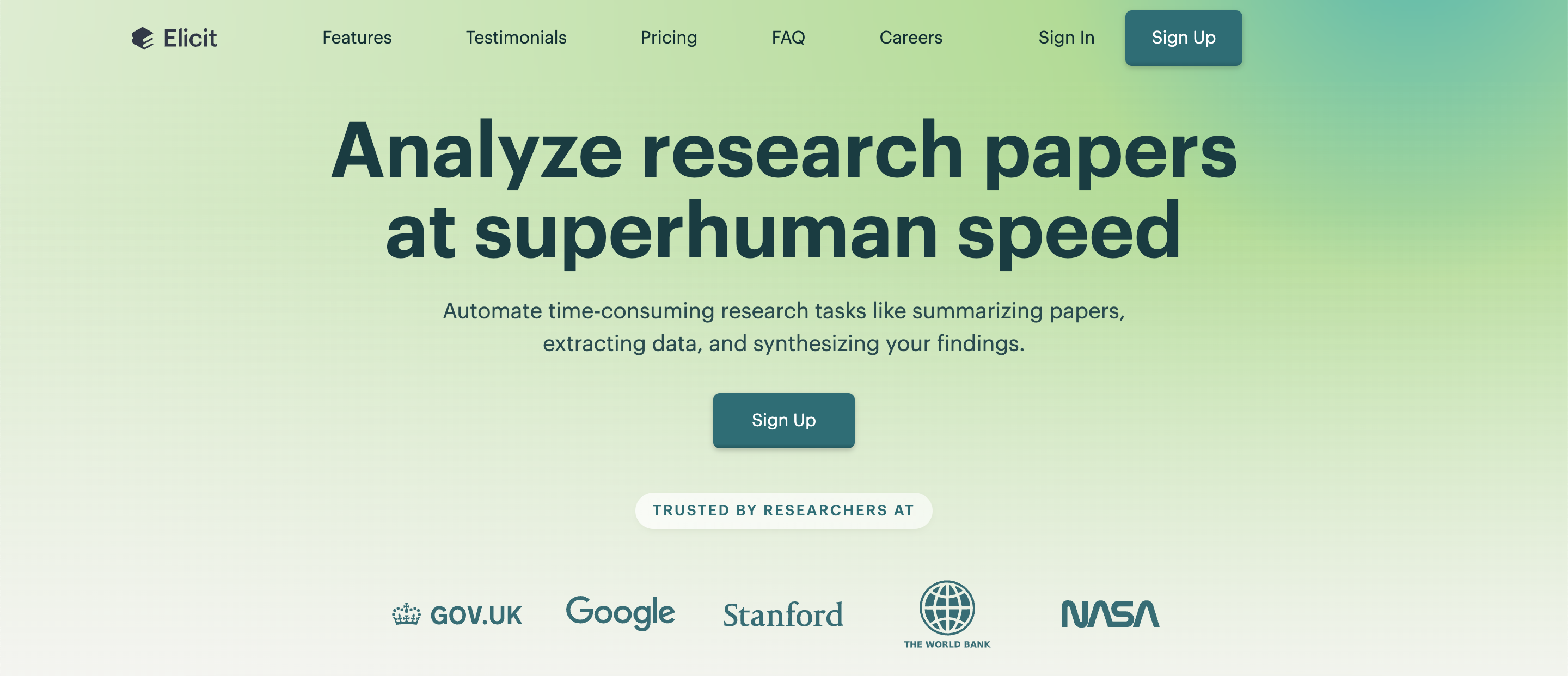 AI tools for students
Elicit